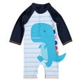 thumbnail image 2 of Uccdo Toddler Boys Girls Cartoon One Piece Rashguard Swimsuits Kids Beach Sunsuit Swimwear 1-7T, 2 of 4