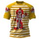 thumbnail image 1 of Blusas y camisas de manga corta con cuello redondo para hombre. Blusa holgada plisada de manga corta con degradado y cuello redondo para hombre., 1 of 3