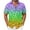 #036-Multicolor, variant on Handshe Men's Shirt, Carnival Print with Button-Down Collar for Casual and Daily Wear