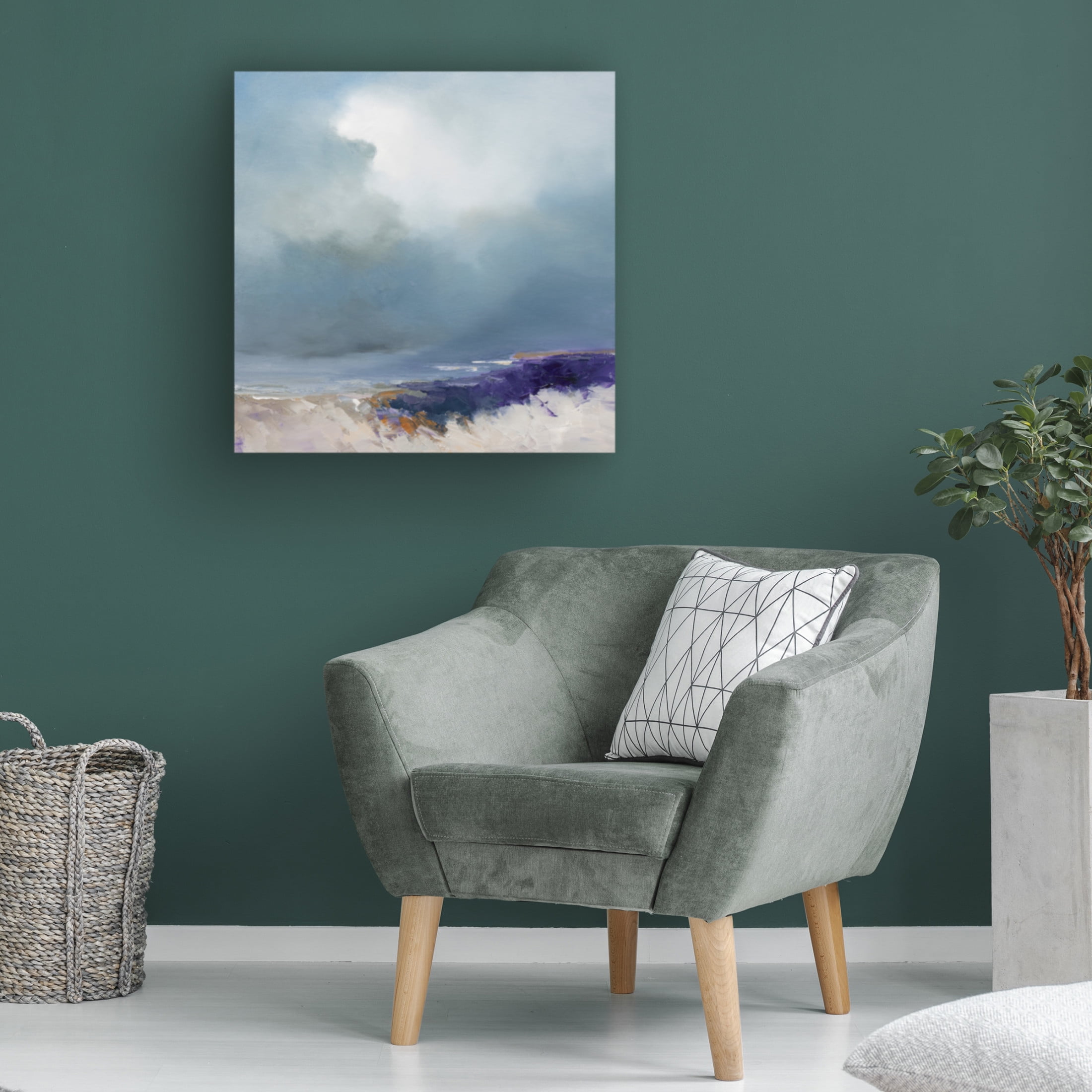 Canvas Wall Art - Patrick Dennis 'On The Beach' Wall Art for Living Room, Bedroom, or Office Décor by Trademark Fine Art - 14 x 14 Inches