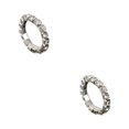 thumbnail image 3 of QualitChoice Bague Incrustée Exquise en Alliage Durable avec Diamants Scintillants Argent à la Mode 1 Rangée 2Set, 3 of 6