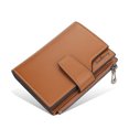 thumbnail image 1 of Monedero corto con cremallera para mujer, cartera pequeña a la moda con múltiples tarjetas, 1 of 6