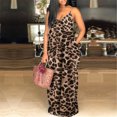 thumbnail image 2 of IROINNID Sundress For Women Plus Size Pockets Leopard Printing Sleeveless Casual Sling Dress Round Neckline Full-Length Dress, 2 of 4