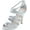 Silver, variant on Delicious Women's peep toe rhinestone glitter crossing strap dance sandals
