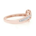 thumbnail image 3 of 1/20 CT Round Cut Natural White Diamond Heart Infinity Ring In 14K Rose Gold Plated 925 Sterling Silver (Color: I-J, Clarity: I2-I3, 0.05 Cttw) -9.5, 3 of 7