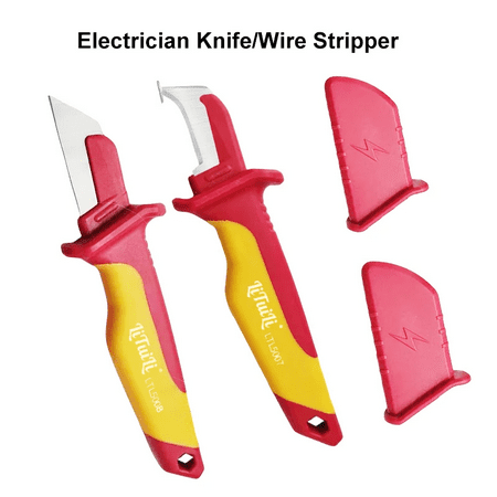 

AOLIGEI Electrician Knife Insulated Cable Stripping Snips Straight Curved Hook Fixed Blade Wire Stripper Peeling Hand Tool