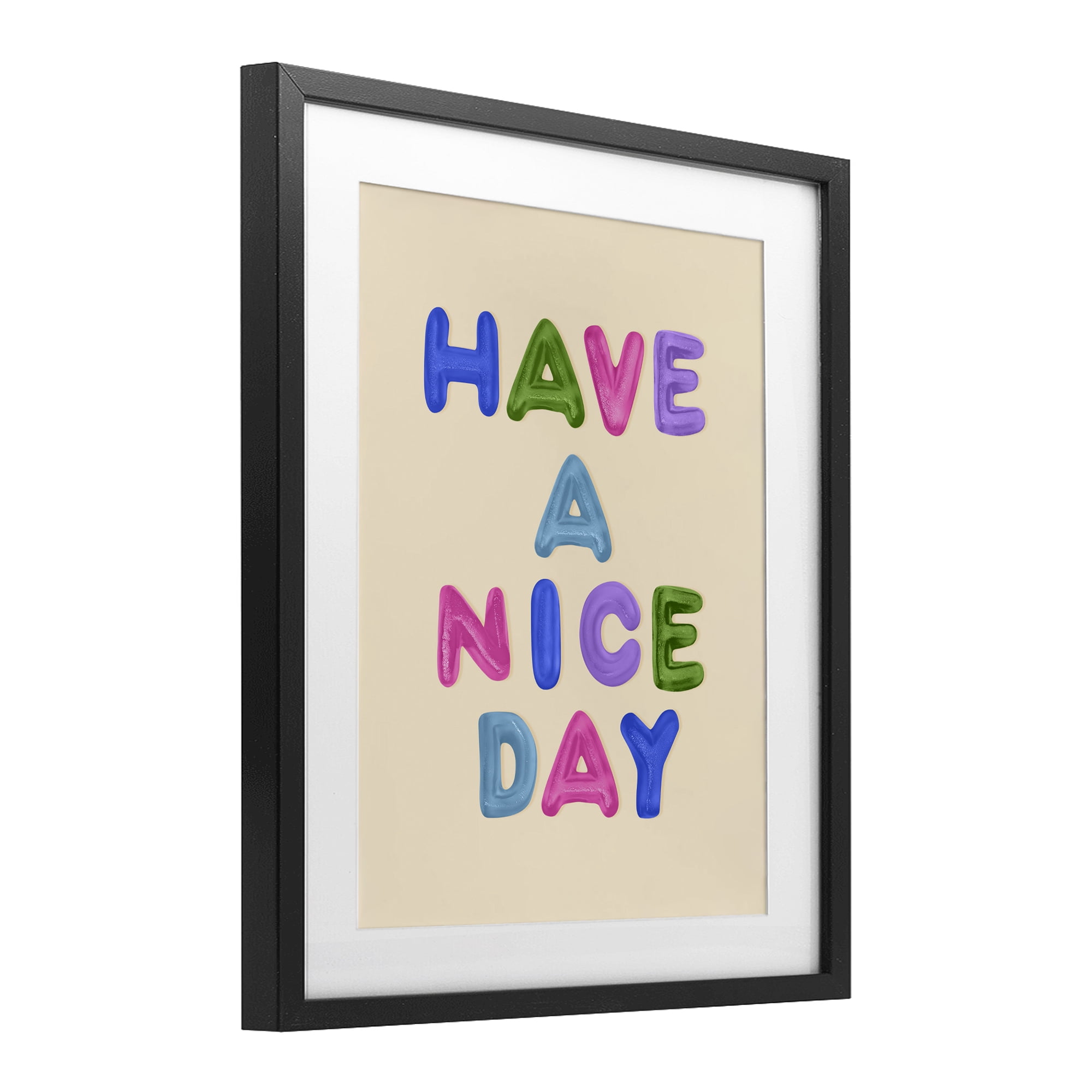Stupell Industries Have a Nice Day Gummies Black Framed Print Under Glass, design by LISH Creative