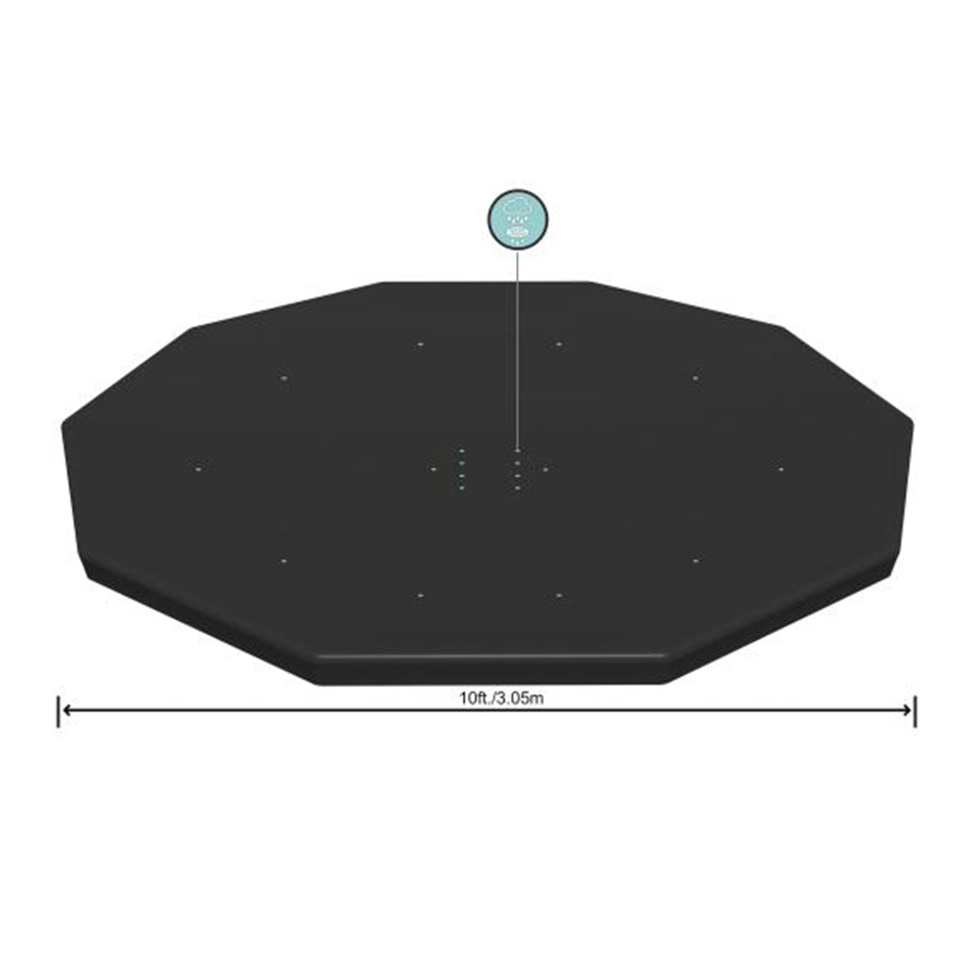 Bestway Flowclear 10' Pool Cover for Above Ground Frame Pools (Cover Only)