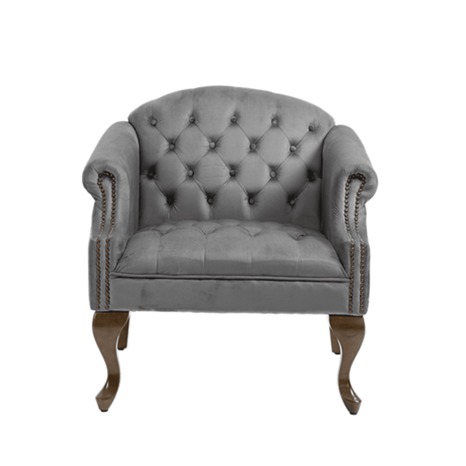 Accent Chair, Modern Button Tufted Velvet Upholstered Armchair with