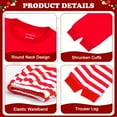 thumbnail image 7 of ELUTONG Girl's Christmas Pajamas，Kids Long Sleeve Santa Claus and Reindeer Sleepwear Sets for 2-12T, 7 of 7
