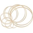 thumbnail image 1 of 14 Pieces 7 Sizes Wooden Bamboo Floral Hoop Set Macrame Craft Hoop Rings Wreath Round Wooden Hoops for DIY Wreath Decor Dream Catcher and Crafts Making (4/6/ 7/8/ 9/10/ 12 Inch), 1 of 7