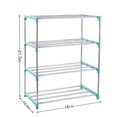 thumbnail image 5 of 4-tier Stackable Small Shoe Rack, Lightweight Shoe Shelf Storage Organizer For Entryway, Hallway And Closet (blue), 5 of 5