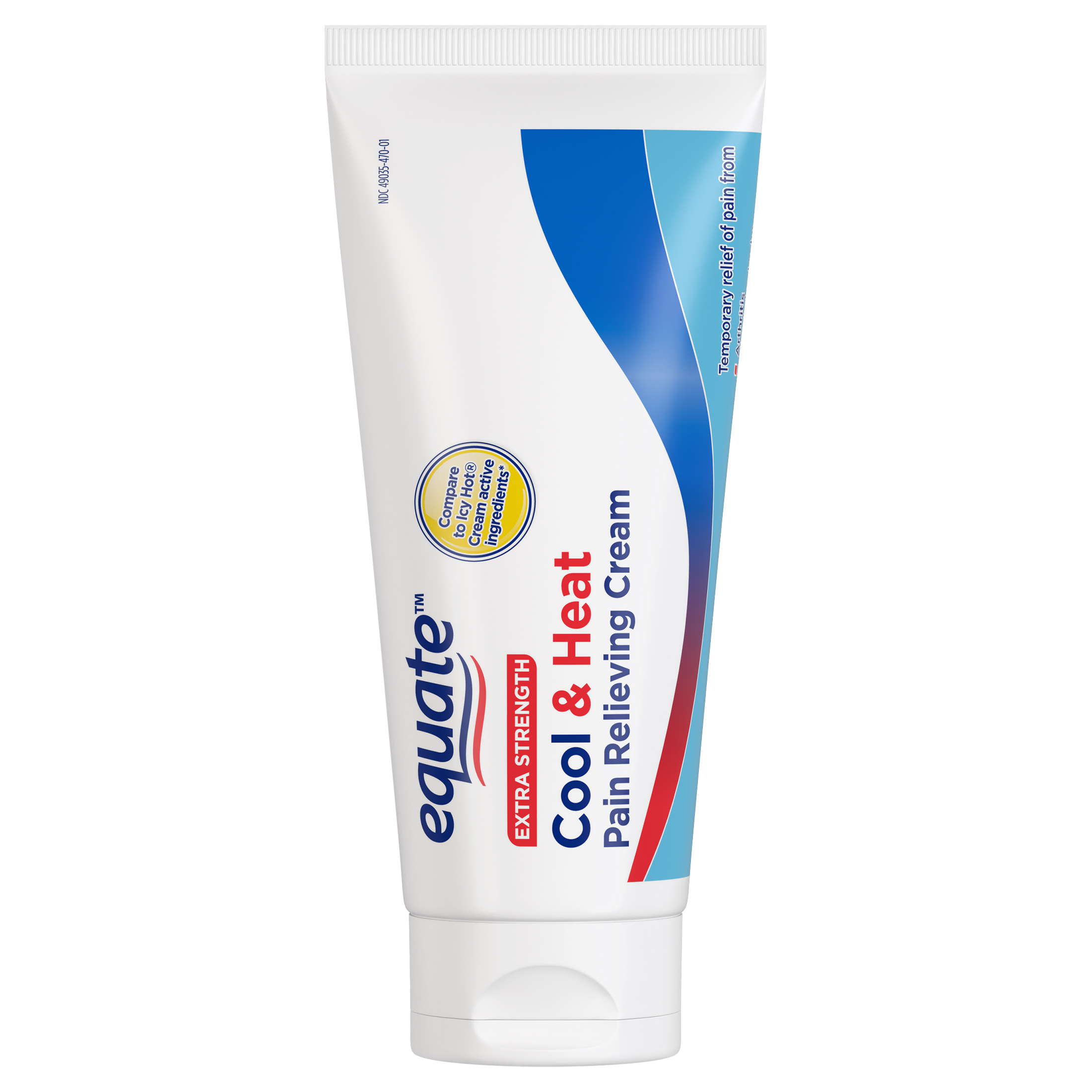 Crema Equate de resistencia extra para alivio del dolor con calor y frío, mentol 10% y salicilato de metilo 30%, 3 oz, comparar con ingredientes activos de crema Icy Hot® 2