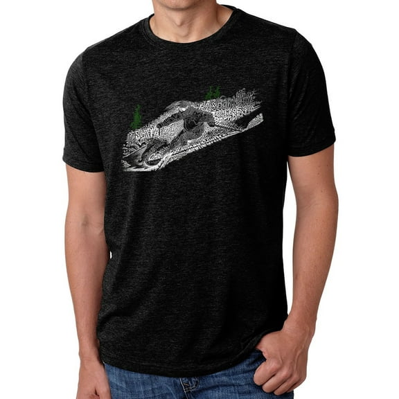 LA Pop Art Men's Premium Blend Word Art T-shirt - Ski