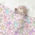 thumbnail image 2 of Pofeuu Colorful Bunny Print Puppy Blanket,Dog Blankets,Pet Blanket Cozy Cat Blankets for Indoor Cats, Fuzzy Pet Blanket for Kitten Doggy Dog Blankets-Large, 2 of 8