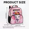 thumbnail image 7 of Jeiento Elephant 13.5 Inch Preschool Backpack for Toddler Girls 3-5, Lightweight Kids School Bag, Bookbag for Kindergarten with Storage Pockets, Pink, 7 of 7