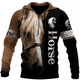thumbnail image 2 of Sudadera con capucha de moda para hombre con estampado de caballo animal, sudadera con capucha de montar a caballo con estampado 3D, sudadera deportiva retro de manga larga para otoño y exterior, 2 of 5