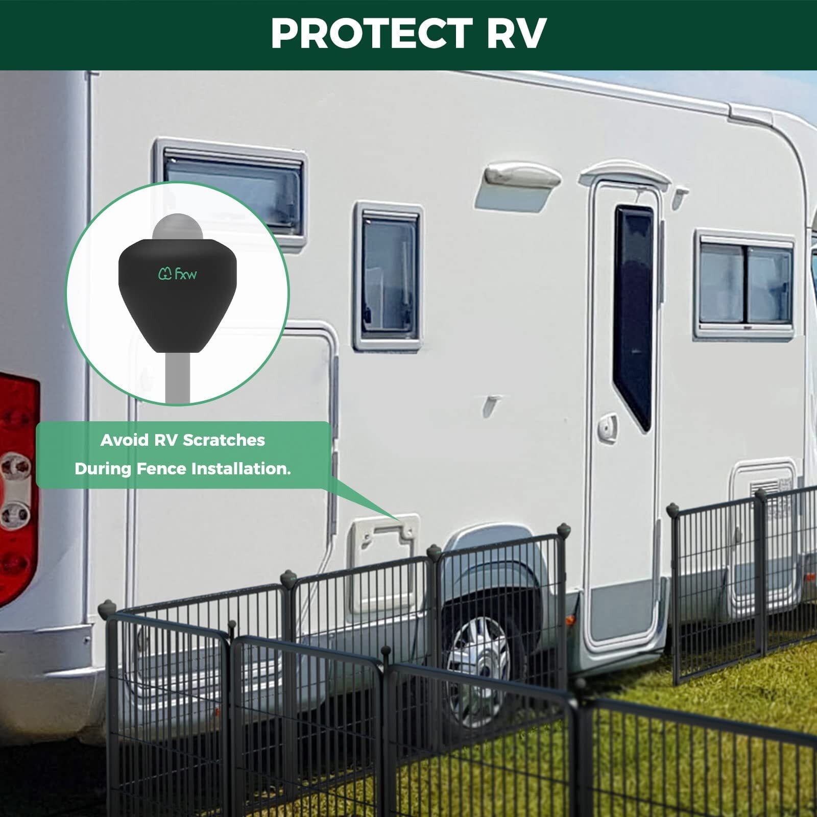 FXW 6 Pack RV Protector Block, Only Suitable for FXW Dog Playpen, Black