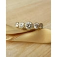 thumbnail image 2 of 1.50Ct Round Cut Simulated Diamond Women Ring 14k Yellow Gold Plated 5 Stone Bezel-Set Engagement Ring Silver, 2 of 4