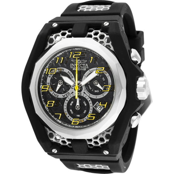Invicta 47207 Men's Invicta Racing Black, Silver Tone Strap Watch
