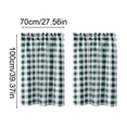 thumbnail image 3 of Ouuluon 2 Panels Cafe Curtains, Washable Insulate Tier Curtains, 39x28in Light Filter Kitchen Cafe Curtain for Coffee Shop Basement Indoor Window, 3 of 7