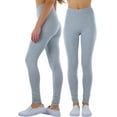 thumbnail image 2 of ToBeInStyle Women's Medium Weight Classic Breathable Cotton Legging - Heather Grey - Small, 2 of 7