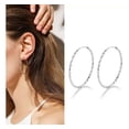thumbnail image 4 of Aretes De Plata 925 De 4.5cm Para Mujer, 4 of 5