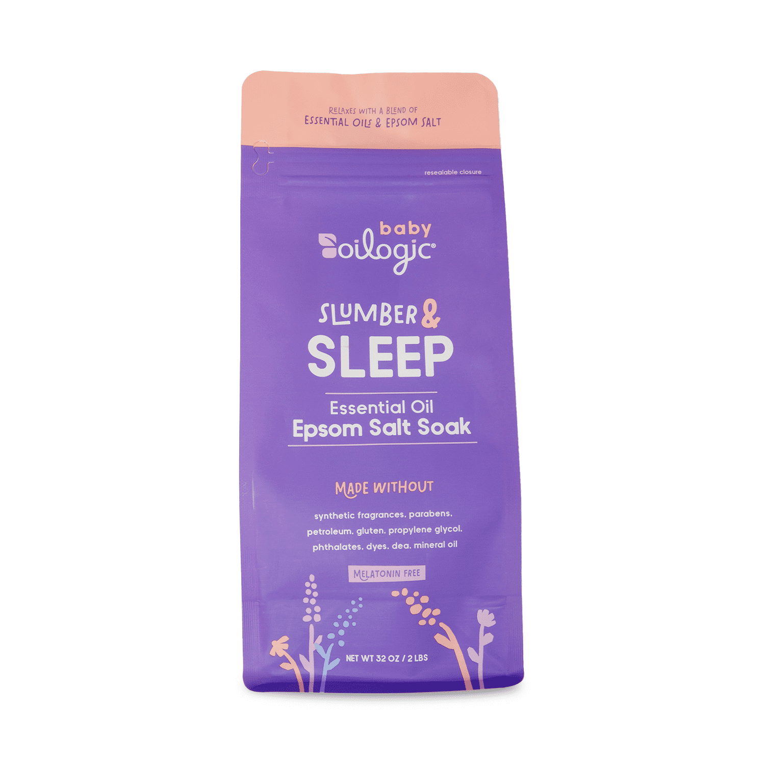 Oilogic Slumber & Sleep Essential Oil Epsom Salt for Baby, 2lb