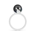 thumbnail image 2 of ANGARA Trillium Tahitian Cultured Pearl Solitaire Ring in 14K White Gold for Women | June Birthstone, Birthday, Anniversary, Jewelry Gift for Women | Pearl Ring, 2 of 8