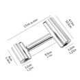 thumbnail image 3 of 1pc, Rolling Pin, Stainless Steel Double Roller, Pastry And Pizza Dough Roller, For Bread Making, Dumpling Making, Baking Tools, Kitchen Gadgets, Kitchen Accessories, Home Kitchen Items, 3 of 4