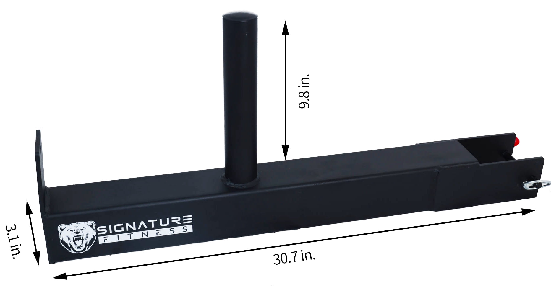 Signature Fitness Plate Loaded Lever Arm Attachment for Power Racks and Squat Stands - Fits Most Racks, Black