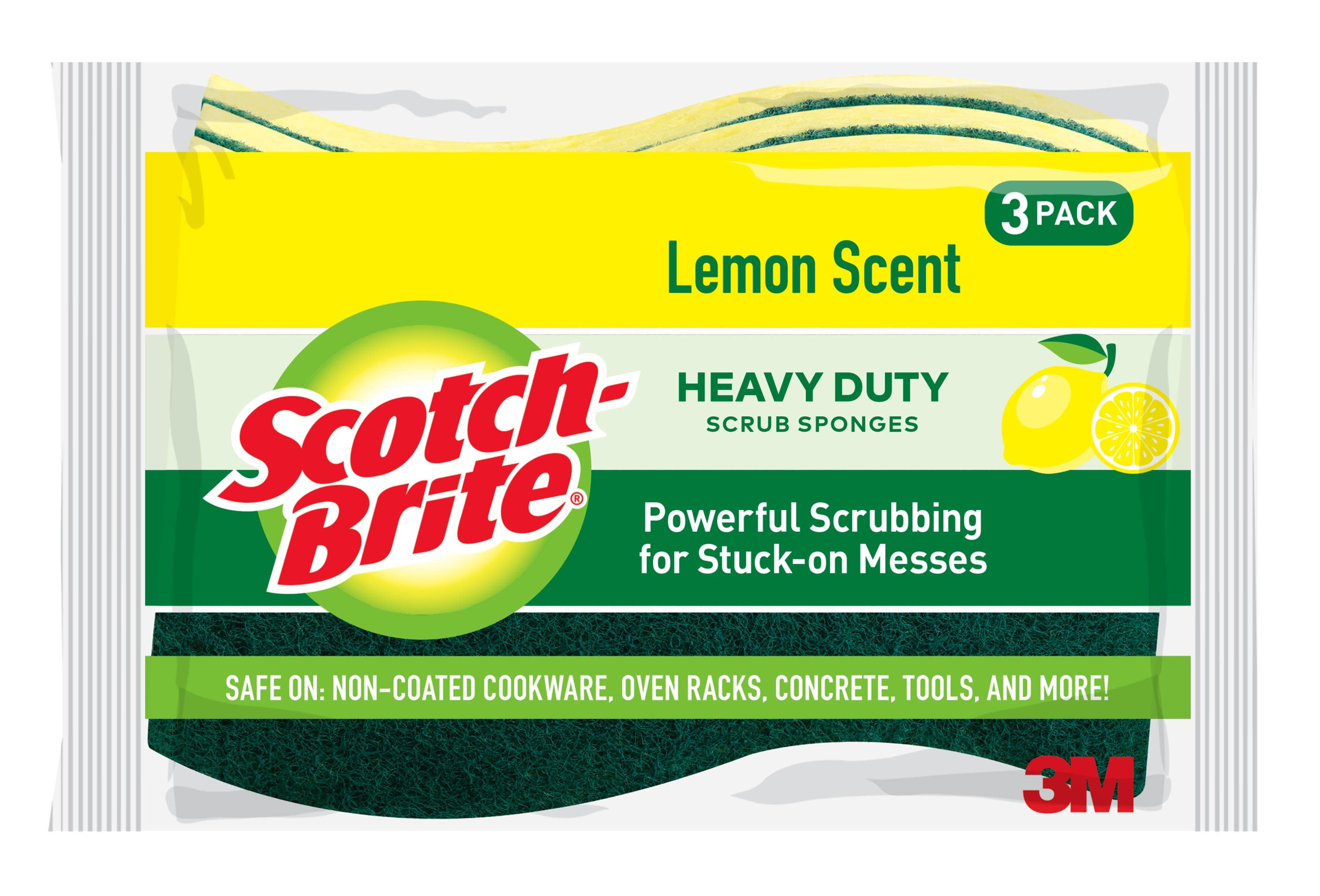 Free Shipping Large Pack of 3 New Scotch Brite Sponge Wipe 