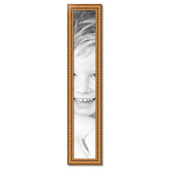 ArtToFrames 8" x 51" Gold Picture Frame, 8x51 inch Gold Wood Poster Frame (WOM-4293)
