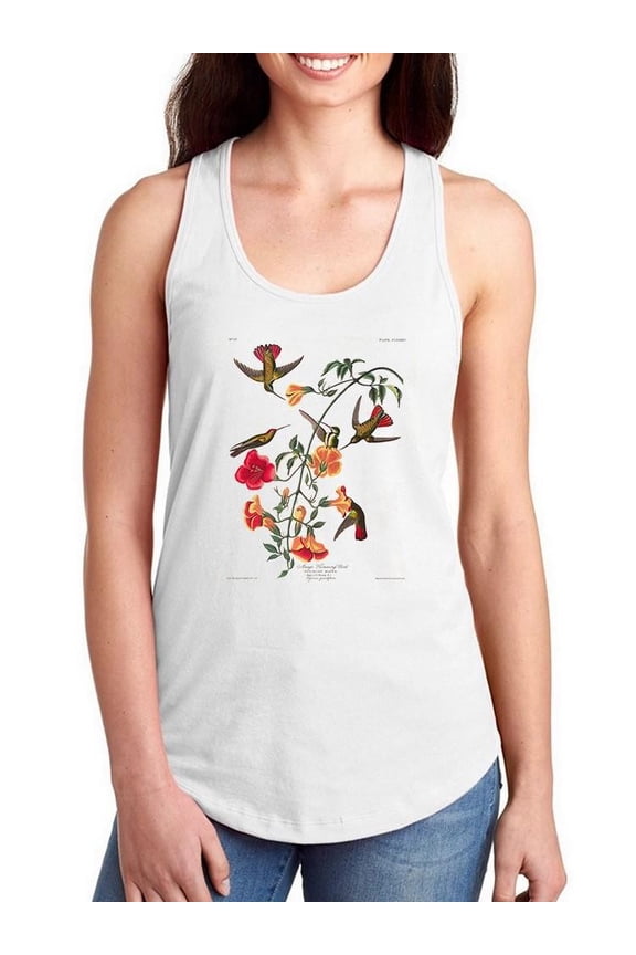 Mango Hummingbirds I Racerback Tank Women -John James Audubon Designs, Female x-Small