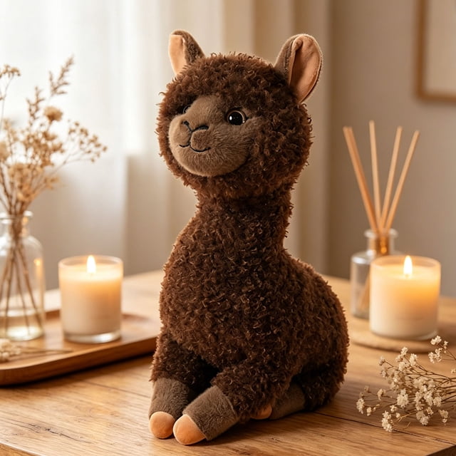 Peluche de llama suave y tierno: muñeco adorable para niños, decoración para la habitación infantil y compañero de juegos.