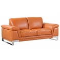 thumbnail image 1 of 32" Lovely Camel Leather Loveseat, 1 of 1