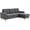 Dark Grey, variant on HOMCOM Sectional Sofa with Changeable Chaise, 76" L-Shaped Sofa, Black