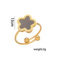 thumbnail image 1 of 14K Gold Plated Stainless Steel Necklace Woman Five Leaf Petals Double Sided Necklaces for Women Pendant Flower Clover Jewelry, 1 of 5