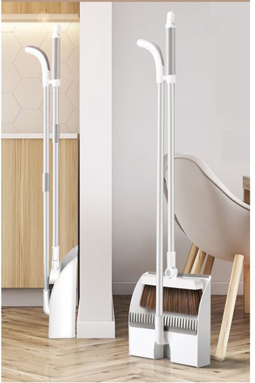 Toytexx Broom and Dustpan Set Standing Upright Dustpan with Broom