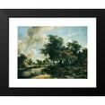 thumbnail image 2 of Meindert Hobbema 18x14 Black Modern Framed Museum Art Print Titled - A Stormy Landscape (1663 - 1665), 2 of 5