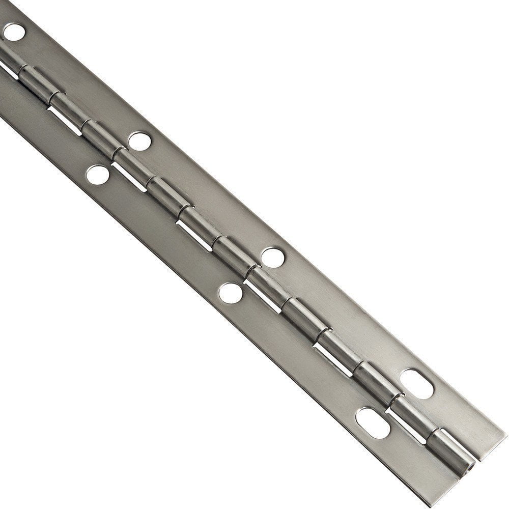 1-1/2 Width 4 ft Battalion Piano Hinge With Holes Pack of 2 Length Steel 1CCE4, 
