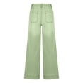 thumbnail image 4 of Happyyee Women's Jean Casual Loose Straight Wide Leg Trousers 2026 Fashion Versatile Denim Pants Streetwear,Green-b,M, 4 of 4