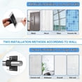 thumbnail image 2 of Armscye 8-Pack Black No Drill Curtain Rod Brackets, Self Adhesive Adjustable Curtain Rod Holders, Nail-Free Heavy Duty Wall Hooks for Apartment, Bedroom, Livingroom, 2 of 7