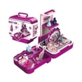 thumbnail image 4 of Violet Rouge Ensemble de Jeu Interactif 3-en-1 pour Maison de Poupée avec Accessoires Haute Simulation - Parfait pour Filles, Enfants, Cadeaux et Décorations (Rode 32 Pcs), 4 of 6