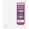 thumbnail image 1 of shiyou-- Laser/Ink Jet White Labels (1-1/2" x 1" - 50 Per Page | 1,250 Labels), 1 of 4