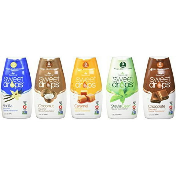 SweetLeaf Sweet Drops Liquid Stevia Variety 5 Pack 1.7 fl. oz each