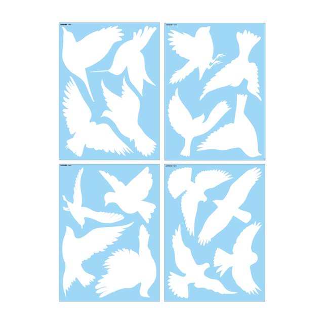 4 hojas de pegatinas anticolisión para ventana, adhesivos para ventana con tema de pájaros DIY, pega Tomshoo Tipo 3