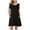 05#Black, variant on Women Casual Plus Size Sheer Lace Sleeve High Low Hem O-Neck Swing Dress