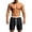 Black, variant on Mens Shorts Casual Summer Elastic Waist Drawstring Straight Leg Lightweight Knee Length Athletic Shorts with Pockets