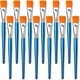 thumbnail image 1 of Pinceles Planos para Pintura Acrílica, 12 Piezas de Pinceles Sintéticos Grandes A Granel con de Madera para Acrílico, Manualidades, 1 of 5